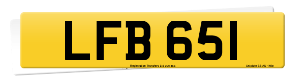 Registration number LFB 651